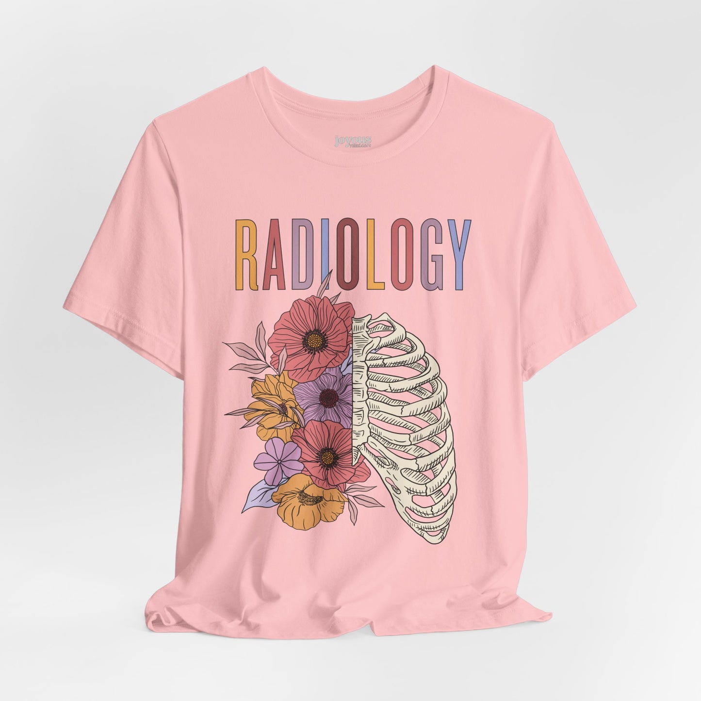 Flower Skeleton Radiology Soft Cotton Tee