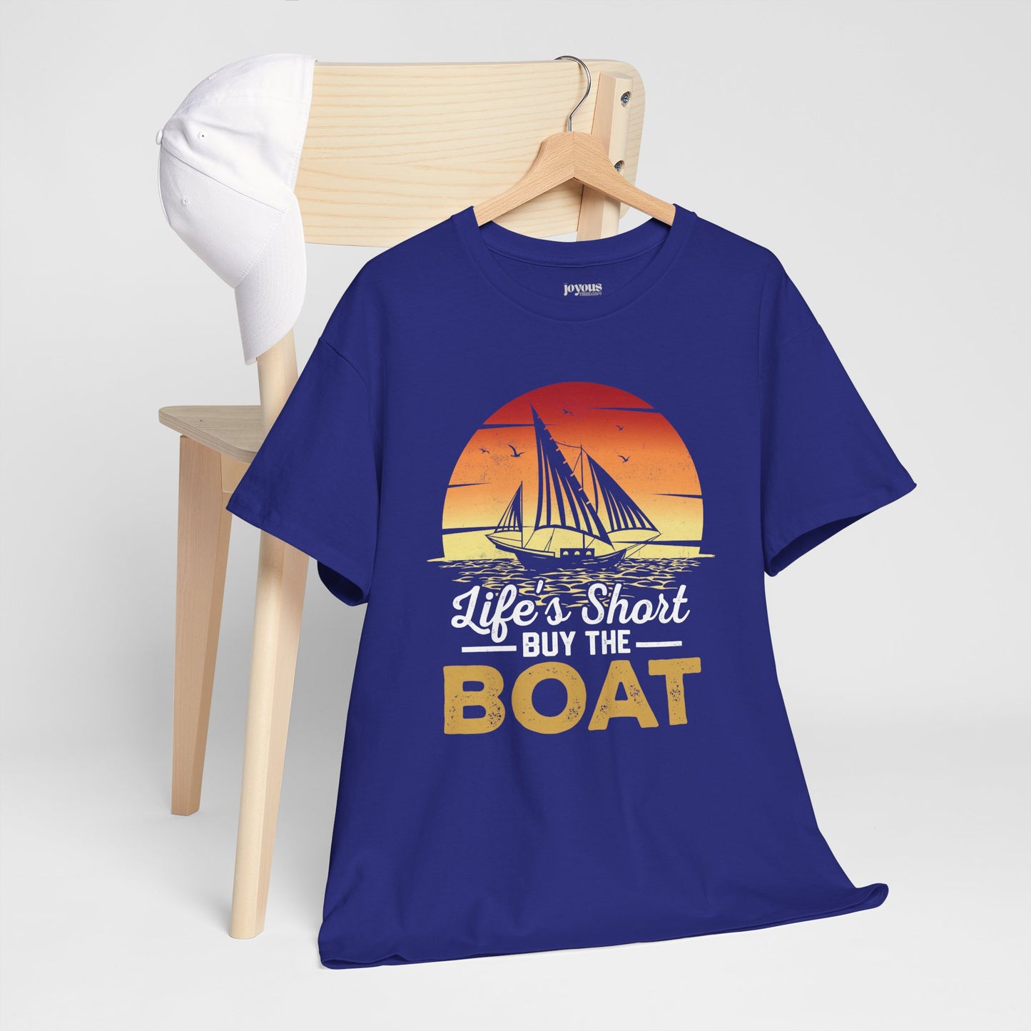 Life's Short Buy the Boat T-Shirt - Funny Sailing Heavy Cotton Tee