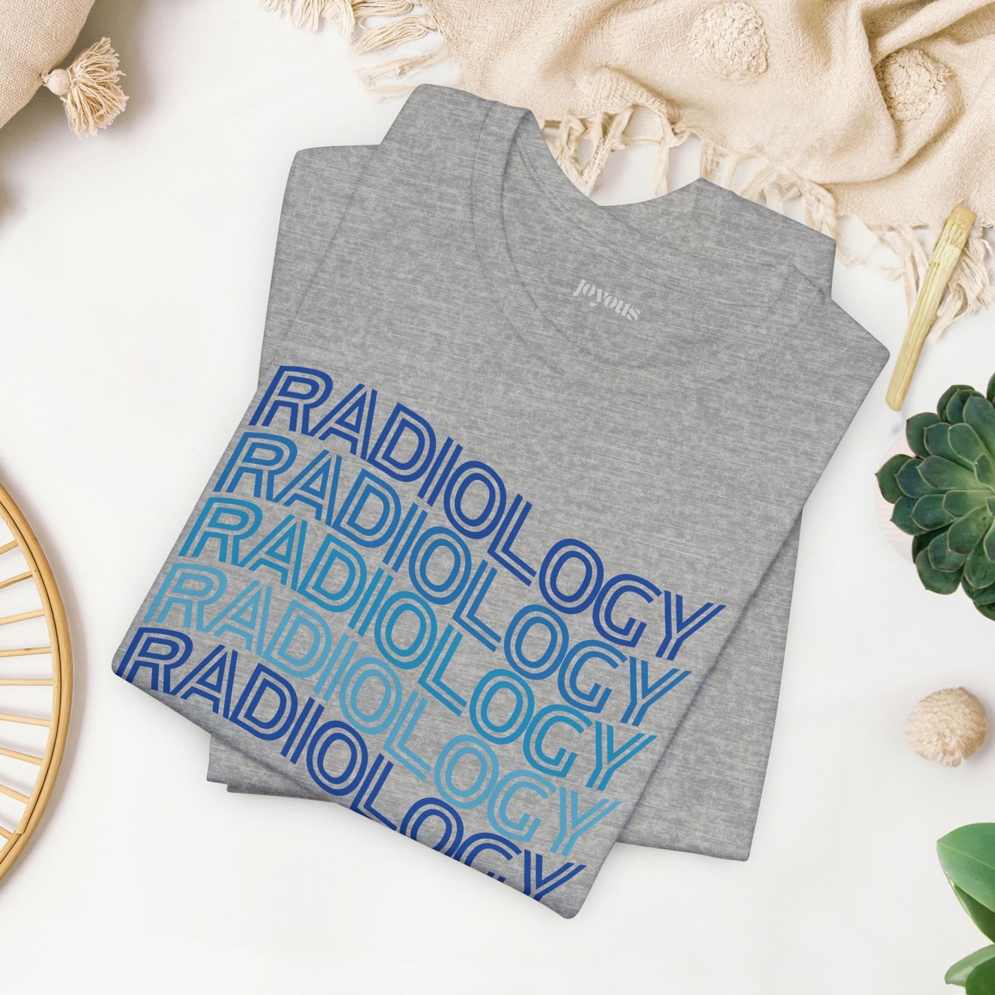 Wavy Blue Radiology Soft Cotton Tee