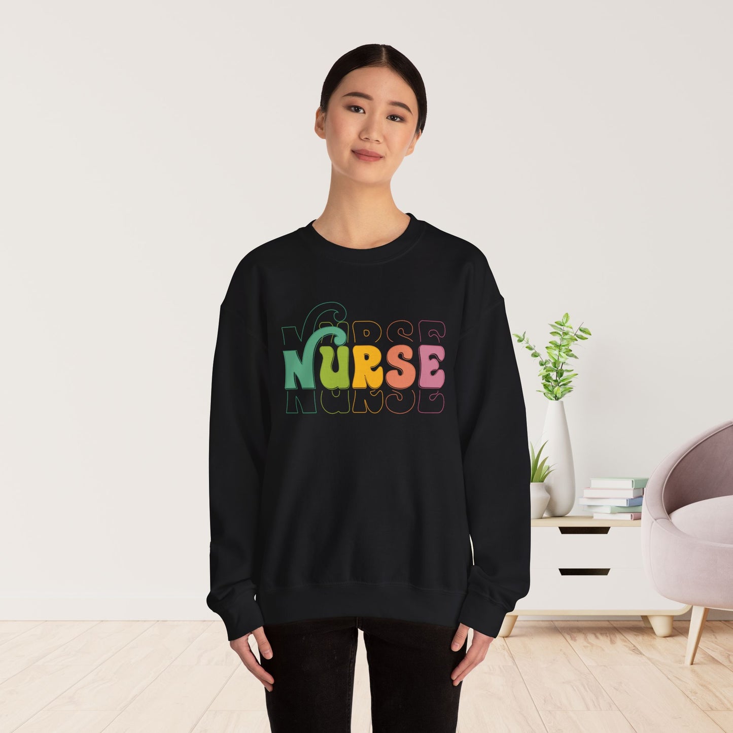 Groovy Retro Nurse Sweatshirt