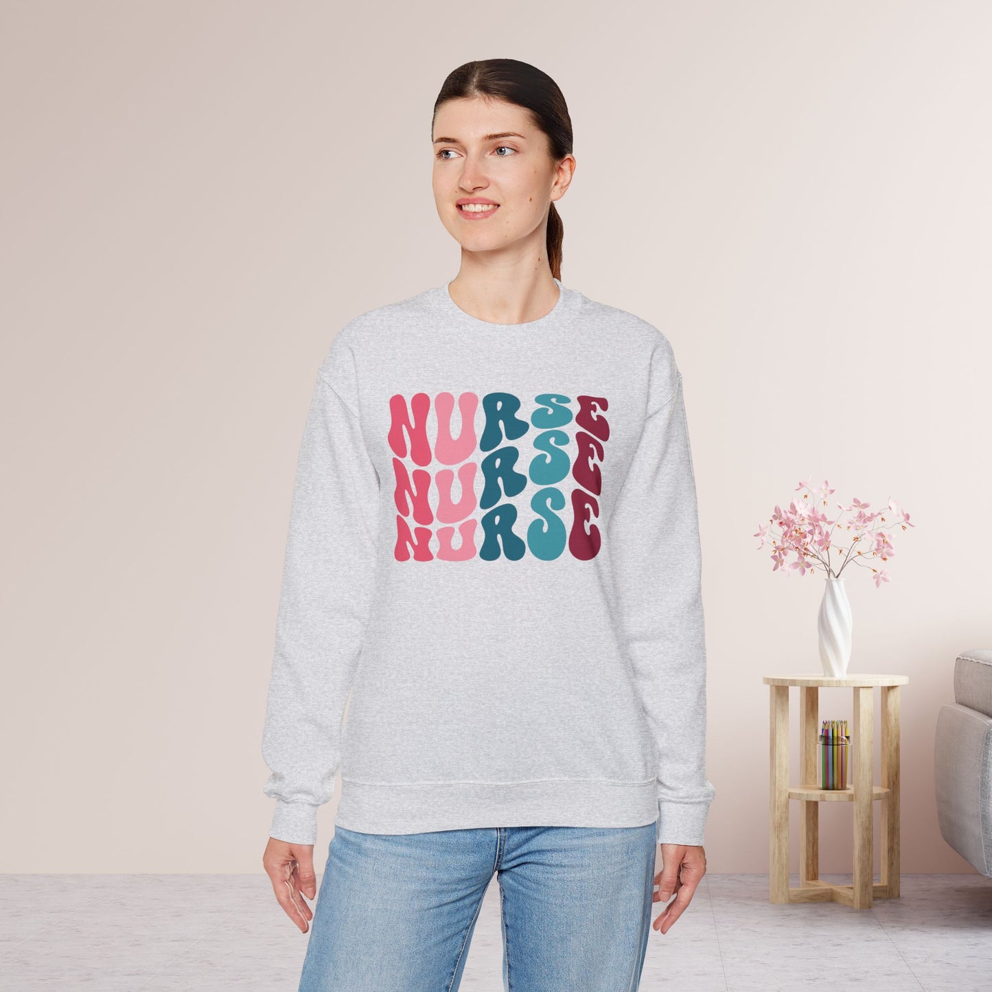 Groovy Colorful Nurse Sweatshirt