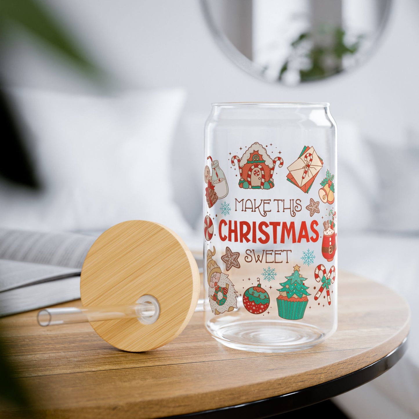 Make This Christmas Sweet Retro Christmas Sipper Glass - Best Christmas Gift