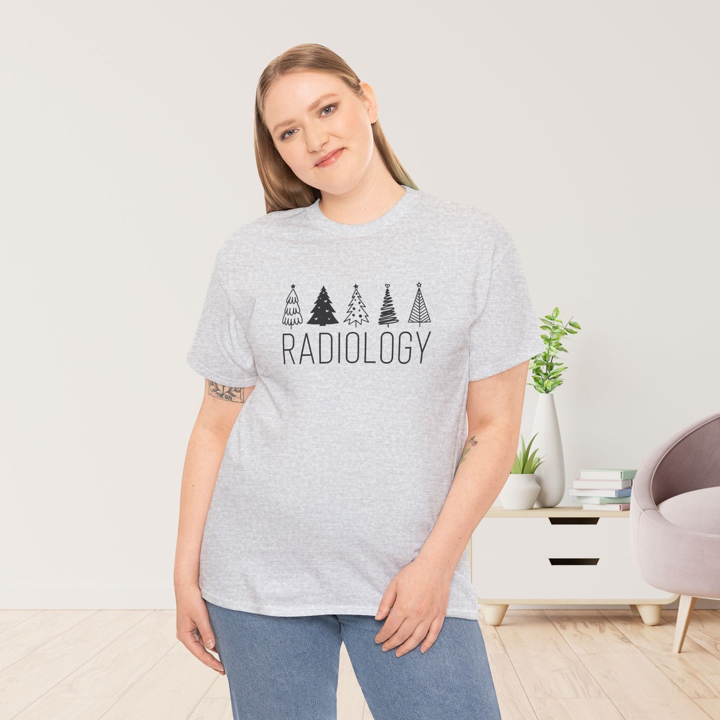 Christmas Tree Radiology Heavy Cotton Tee