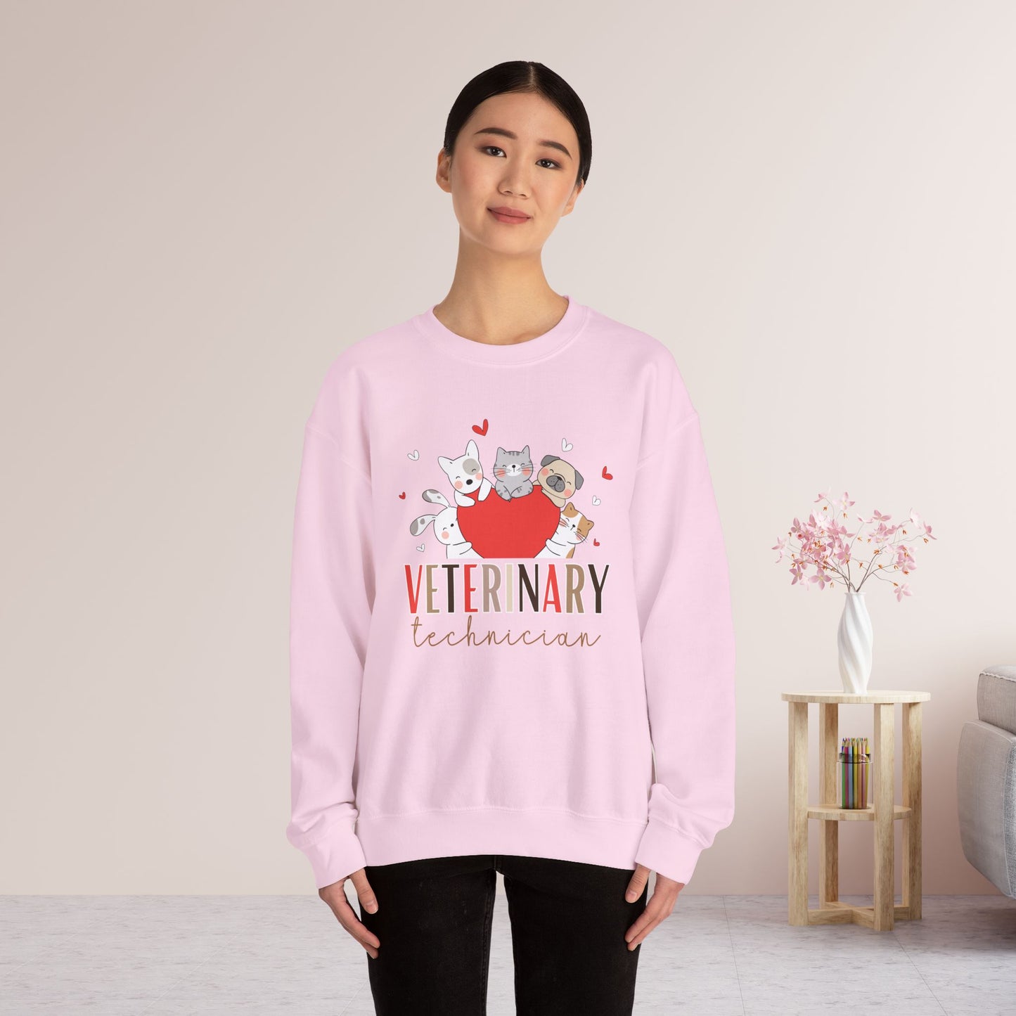 Cute Veterinary Technician Crewneck Sweatshirt for VET Tech