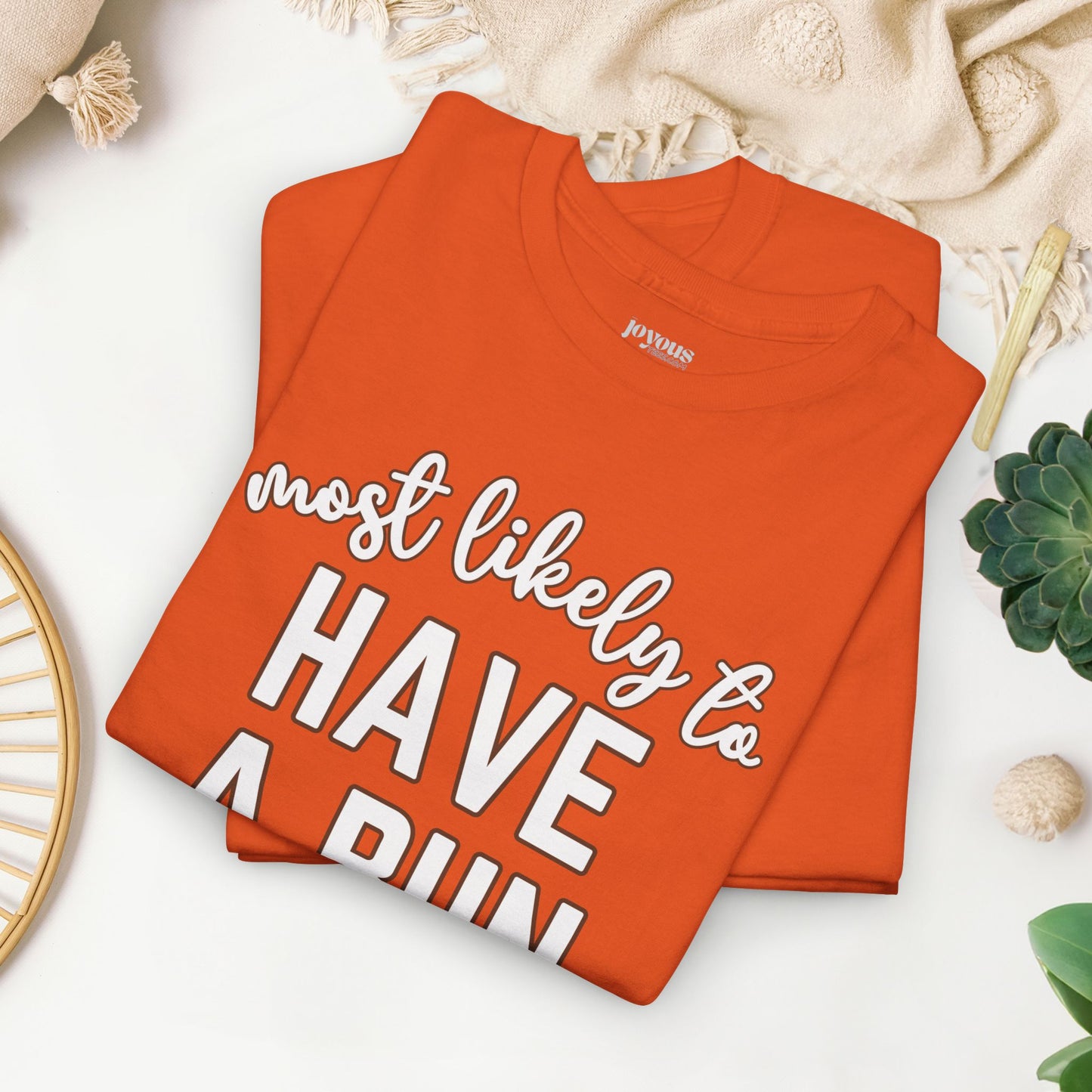 Funny Thanksgiving Shirt - Most likely to Have a Bun in The Oven Heavy Cotton Tee