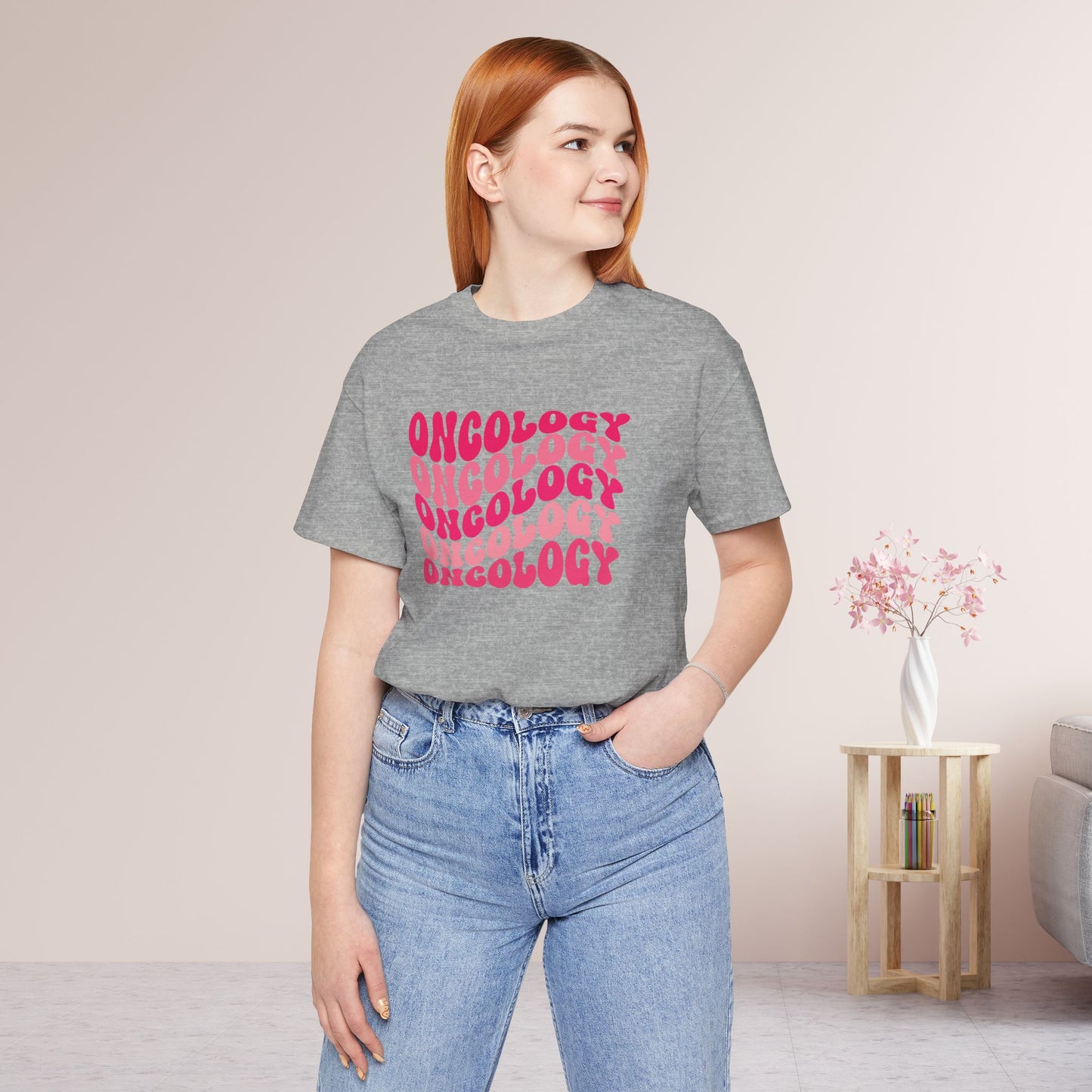 Pink Groovy Oncology Soft Cotton Tee