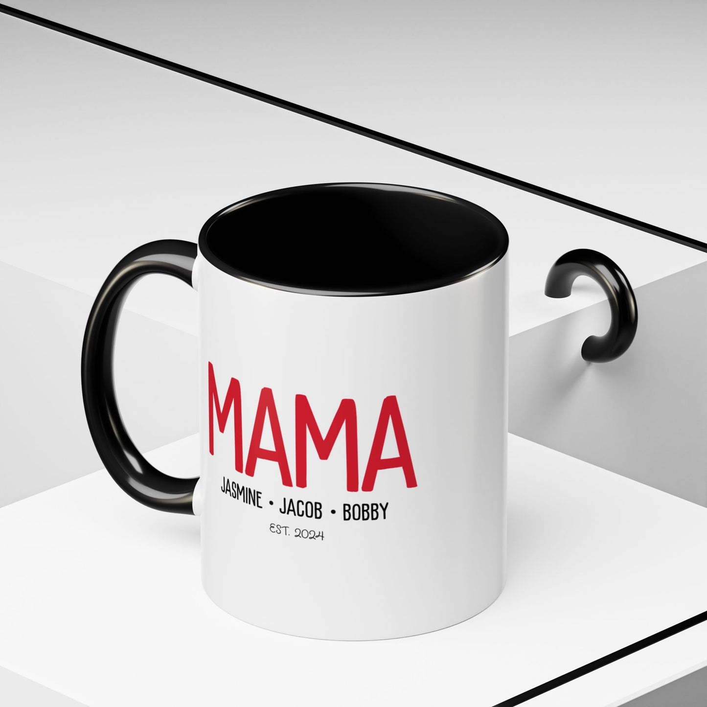 Personalized Mama Coffee Mug with Kids Names - Custom Mom Gifts for Mother's Day