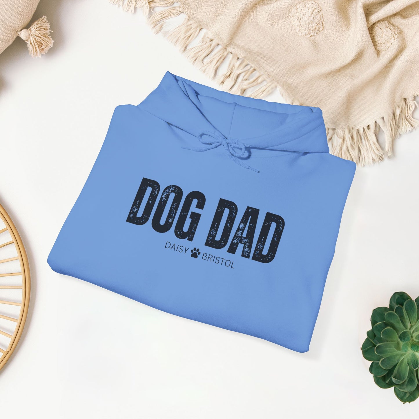 Custom Dog Dad Hoodie with Dogs Name - Personalized Gift for Dog Dad