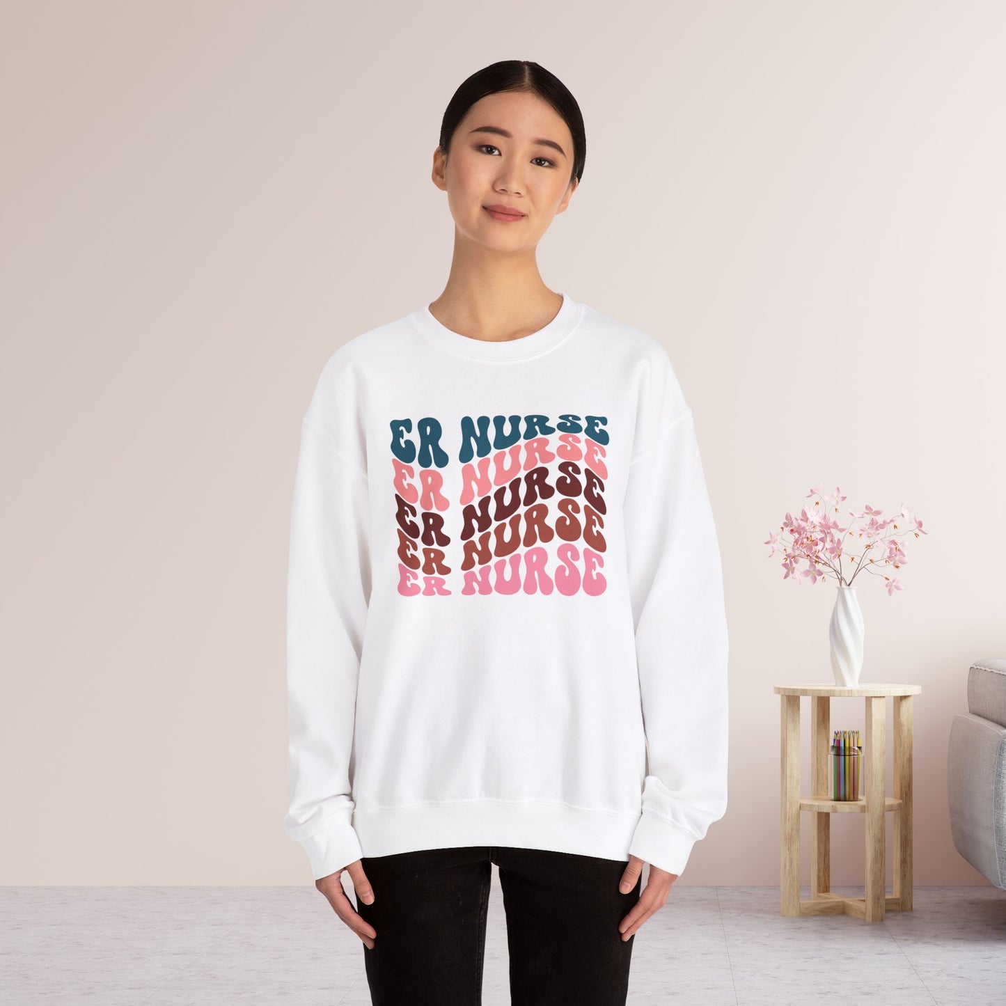 Groovy ER Nurse Sweatshirt - Emergency Nurse Sweatshirt