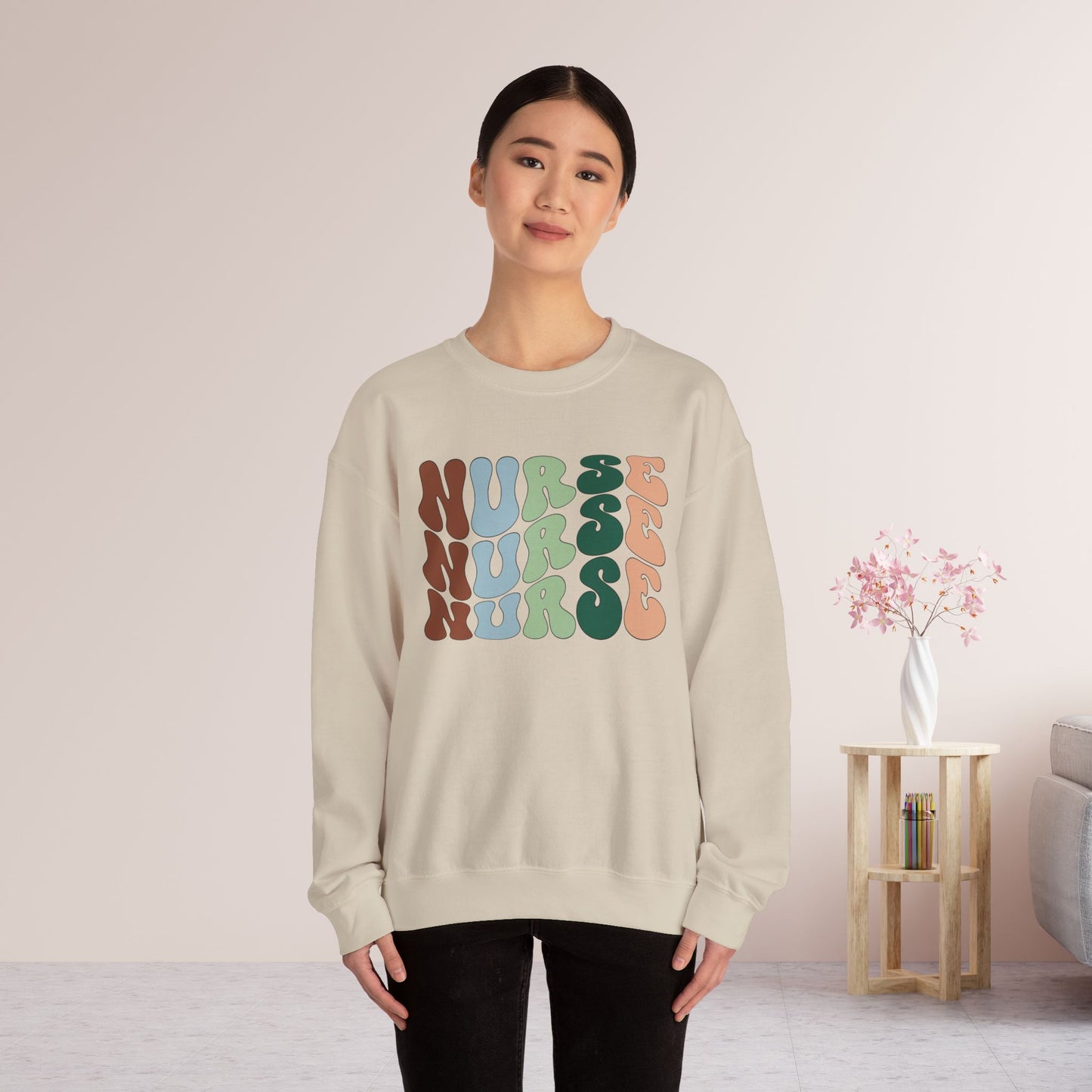 Groovy Nurse Sweatshirt for Registered Nurse