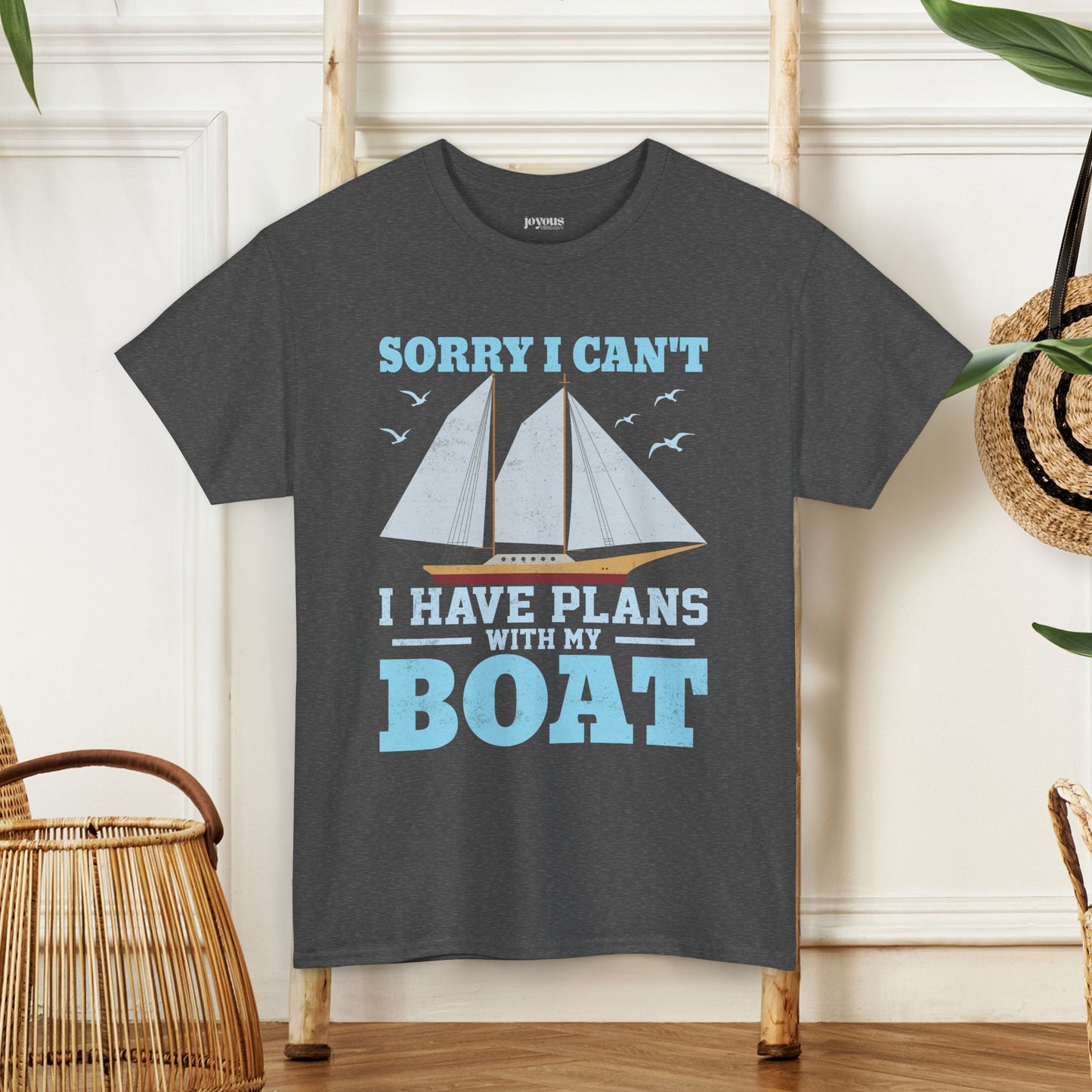 I Have Plans with My Boat T-Shirt - Funny Sailing Heavy Cotton Tee