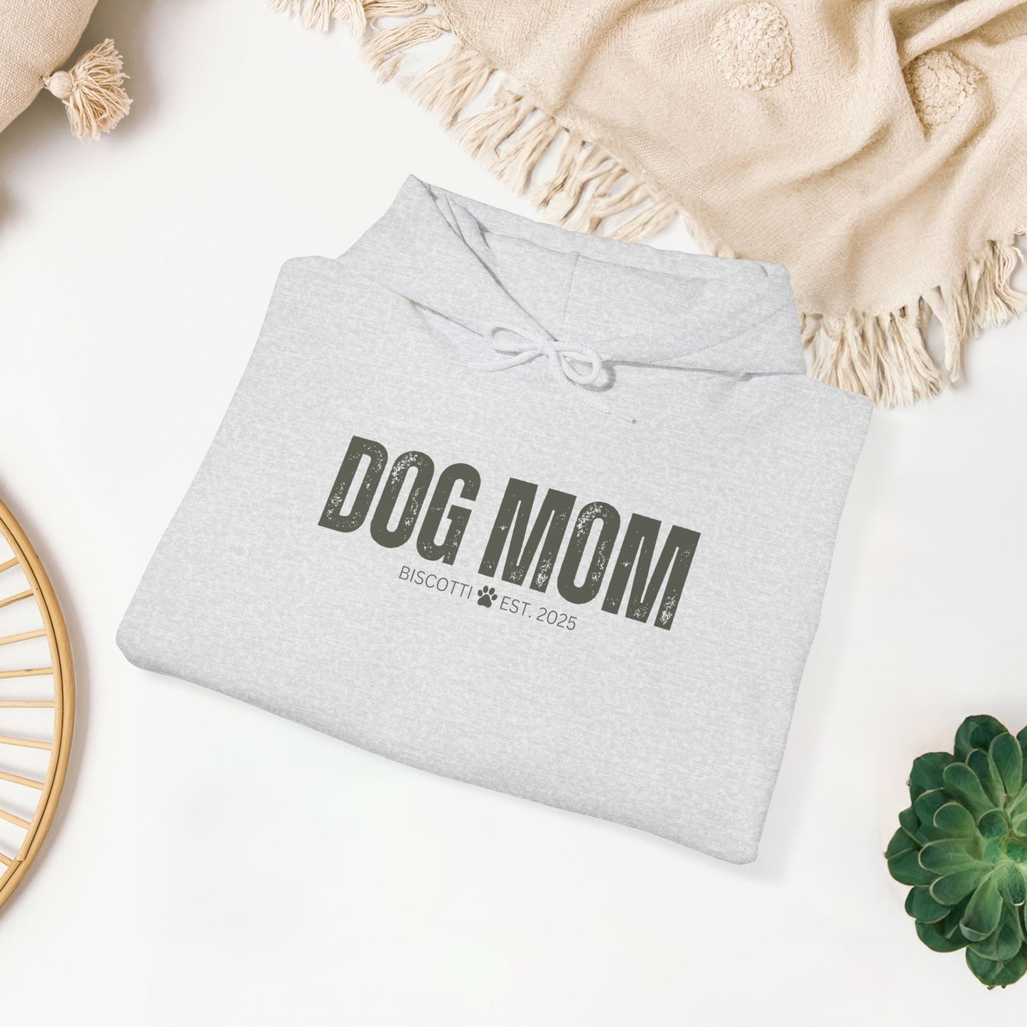 Custom Dog Mom Hoodie with Dogs Name - Personalized Gift for Dog Mom