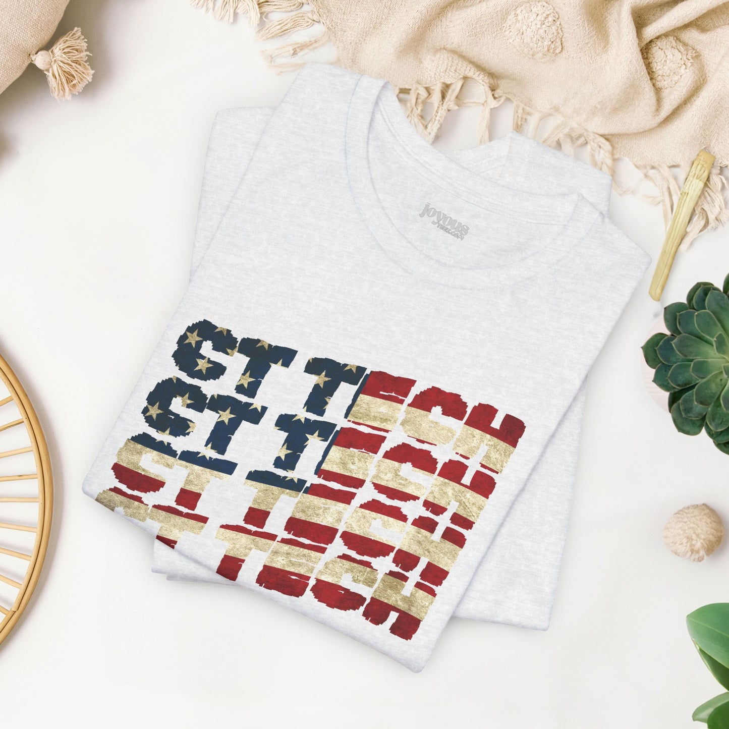 USA Flag CT Tech Shirt -  4th of July CT Technologist Soft Cotton Tee