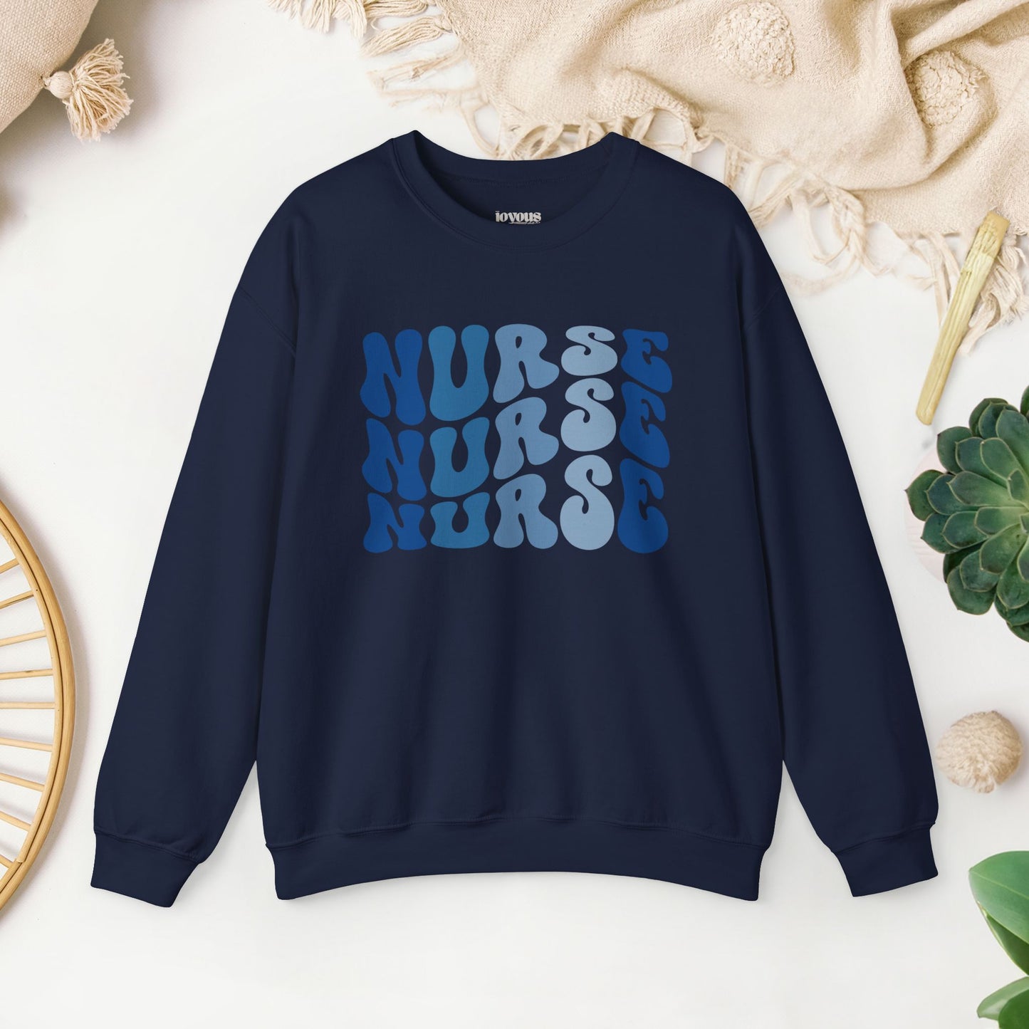 Groovy Blue Nurse Sweatshirt