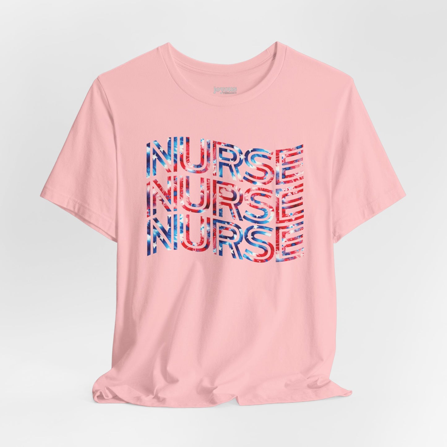 Wavy Patriotic Nurse Shirt - 4th of July Nurse Soft Cotton Tee