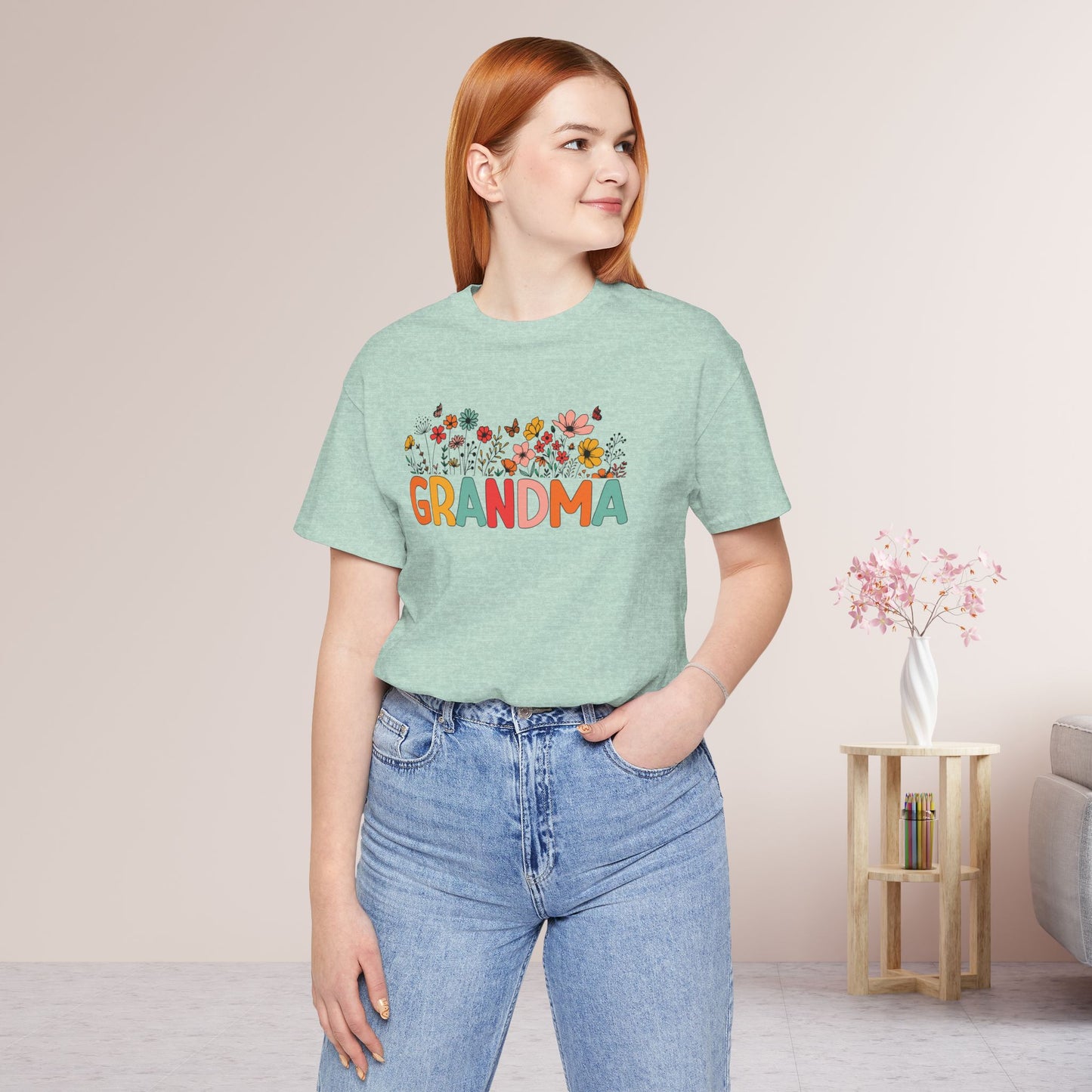 Spring Floral Grandma Soft Cotton Tee