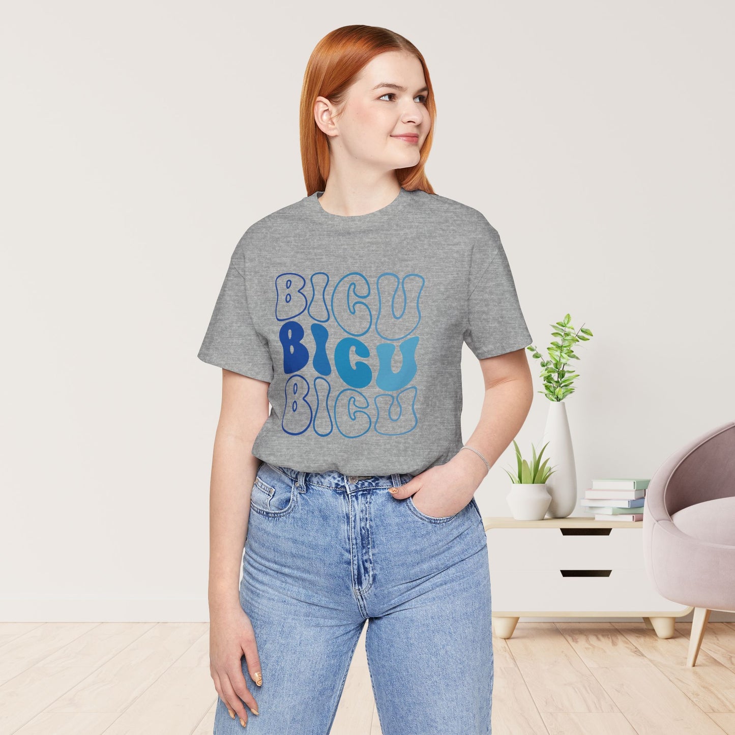 Groovy Blue BICU Shirt - Burn ICU Nurse Soft Cotton Tee