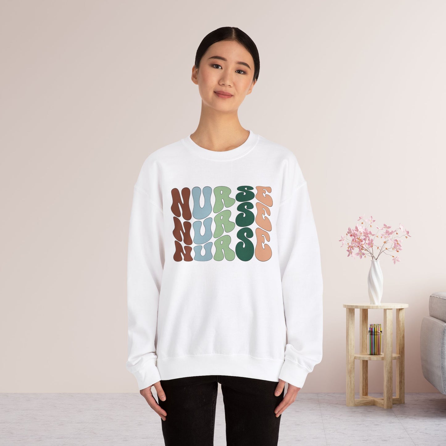 Groovy Nurse Sweatshirt for Registered Nurse