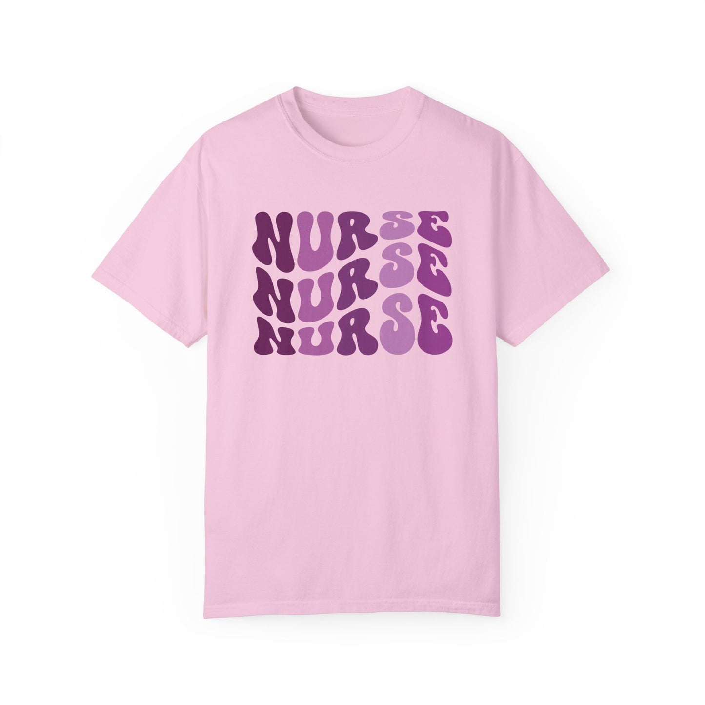 Groovy Purple Comfort Colors Nurse Shirt