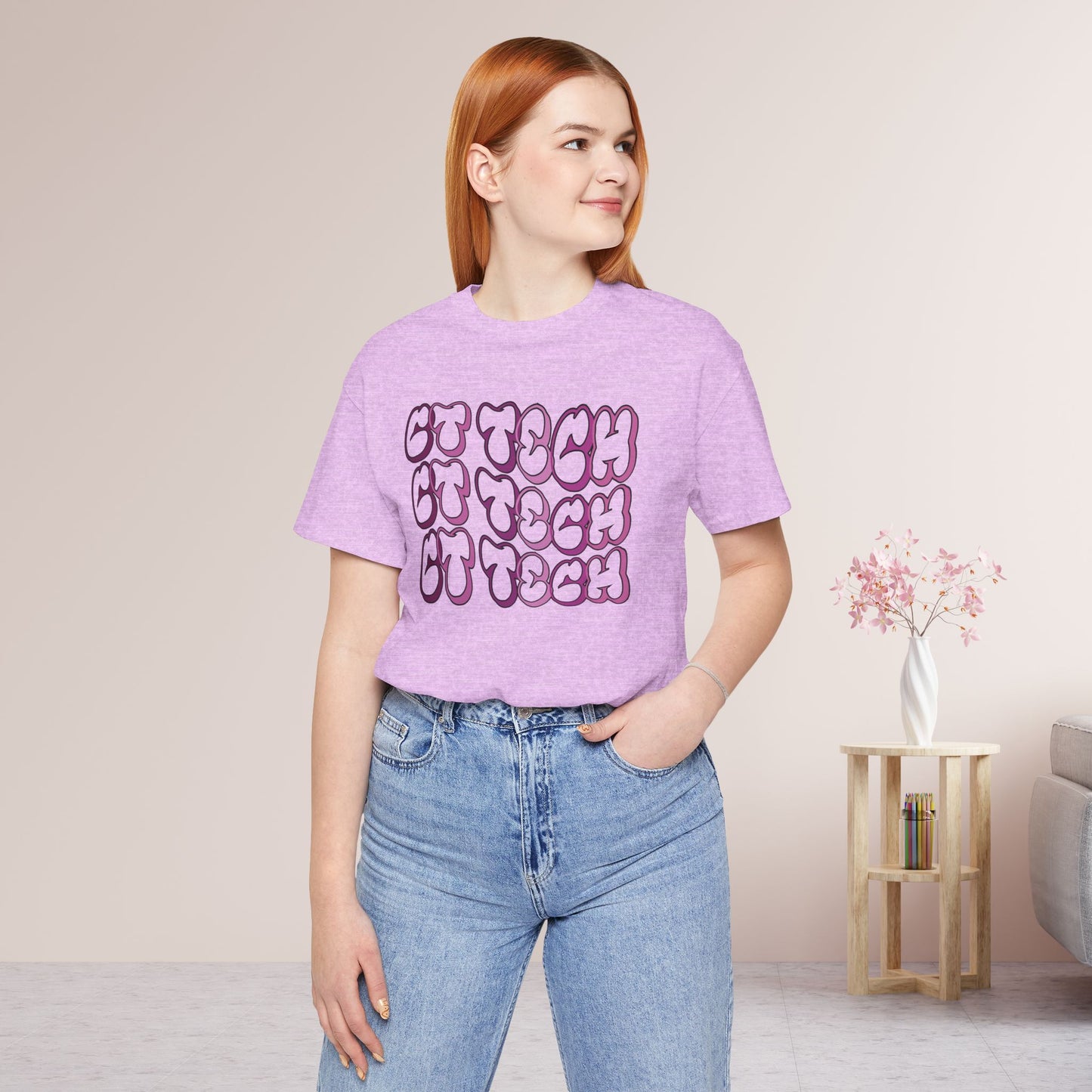 Groovy Purple CT Tech Shirt - CT Technologist Soft Cotton Tee