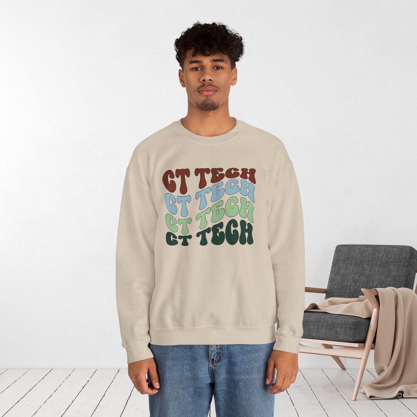 Groovy Colorful CT Tech Sweatshirt - CT Technologist Sweater