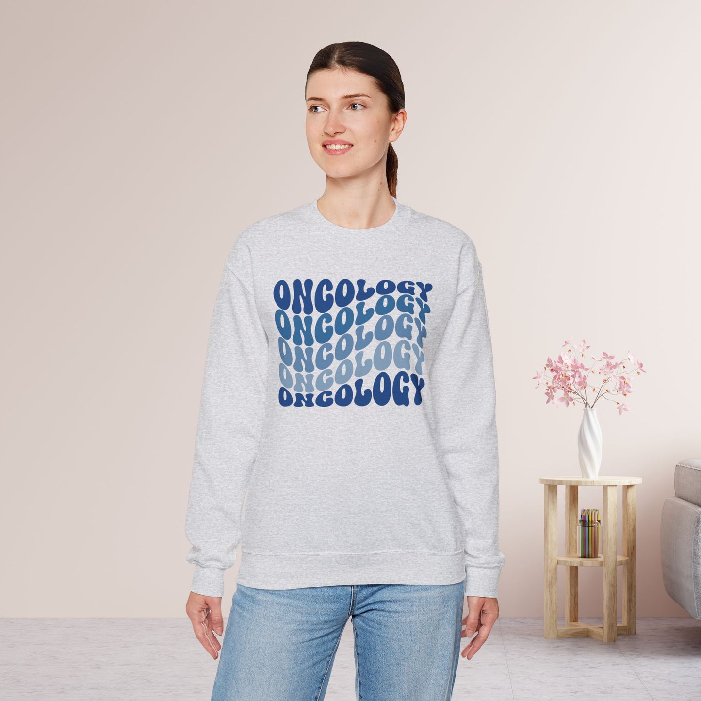 Blue Groovy Colorful Oncology Sweatshirt