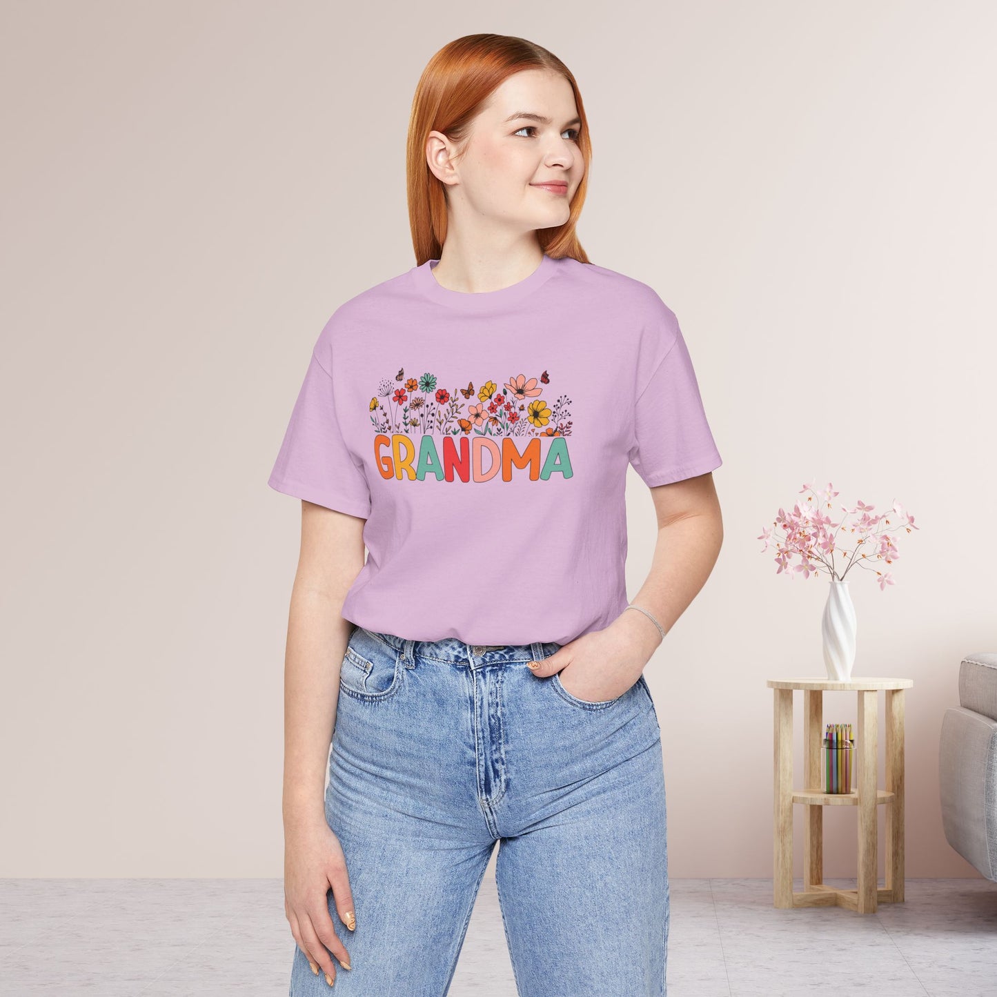 Spring Floral Grandma Soft Cotton Tee