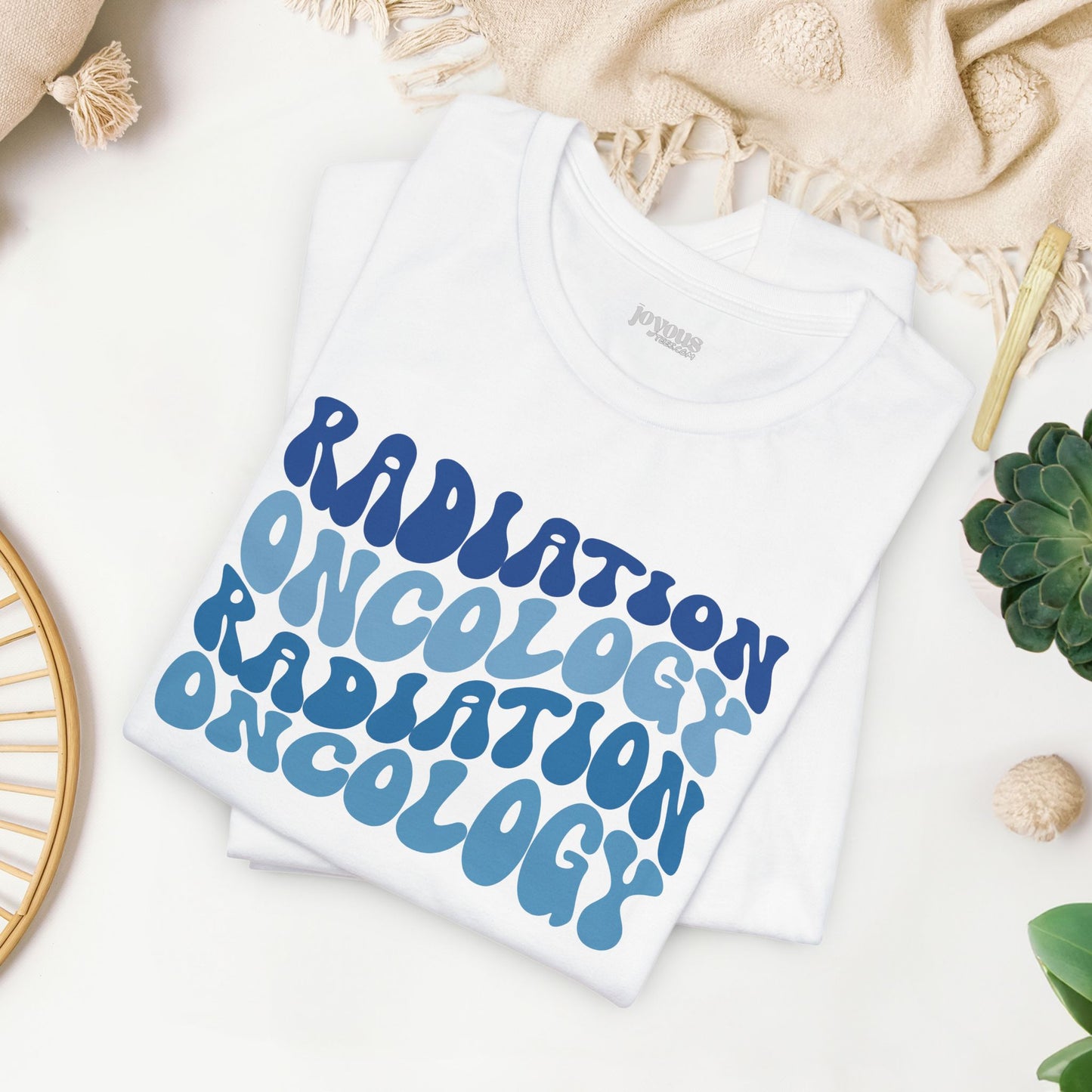 Blue Groovy Radiation Oncology Soft Cotton Tee