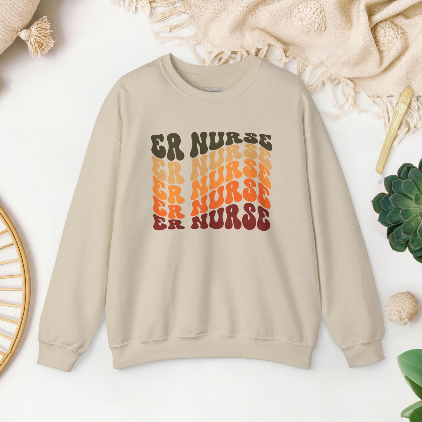 Groovy Fall ER Nurse Sweatshirt - Emergency Nurse Pullover