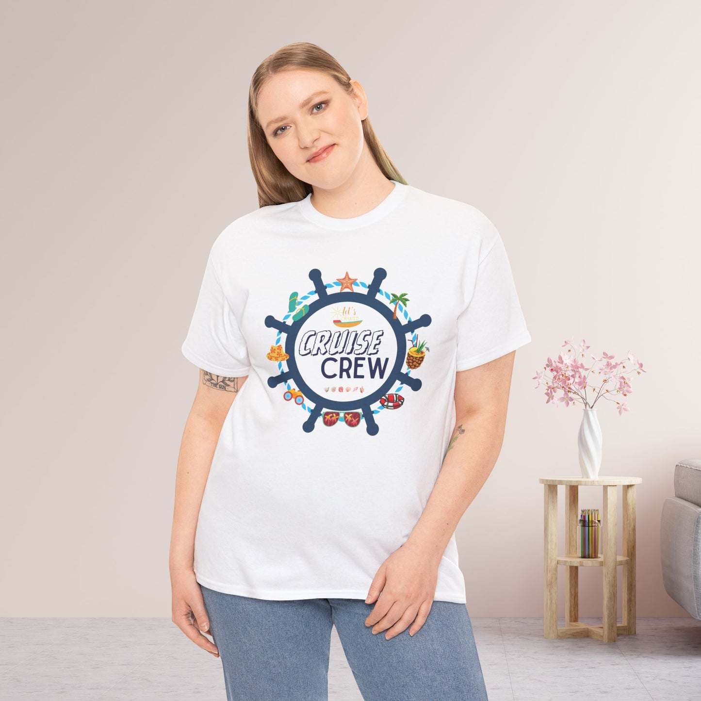 Matching Cruise Crew Shirt - Family Cruise Heavy Cotton Tee