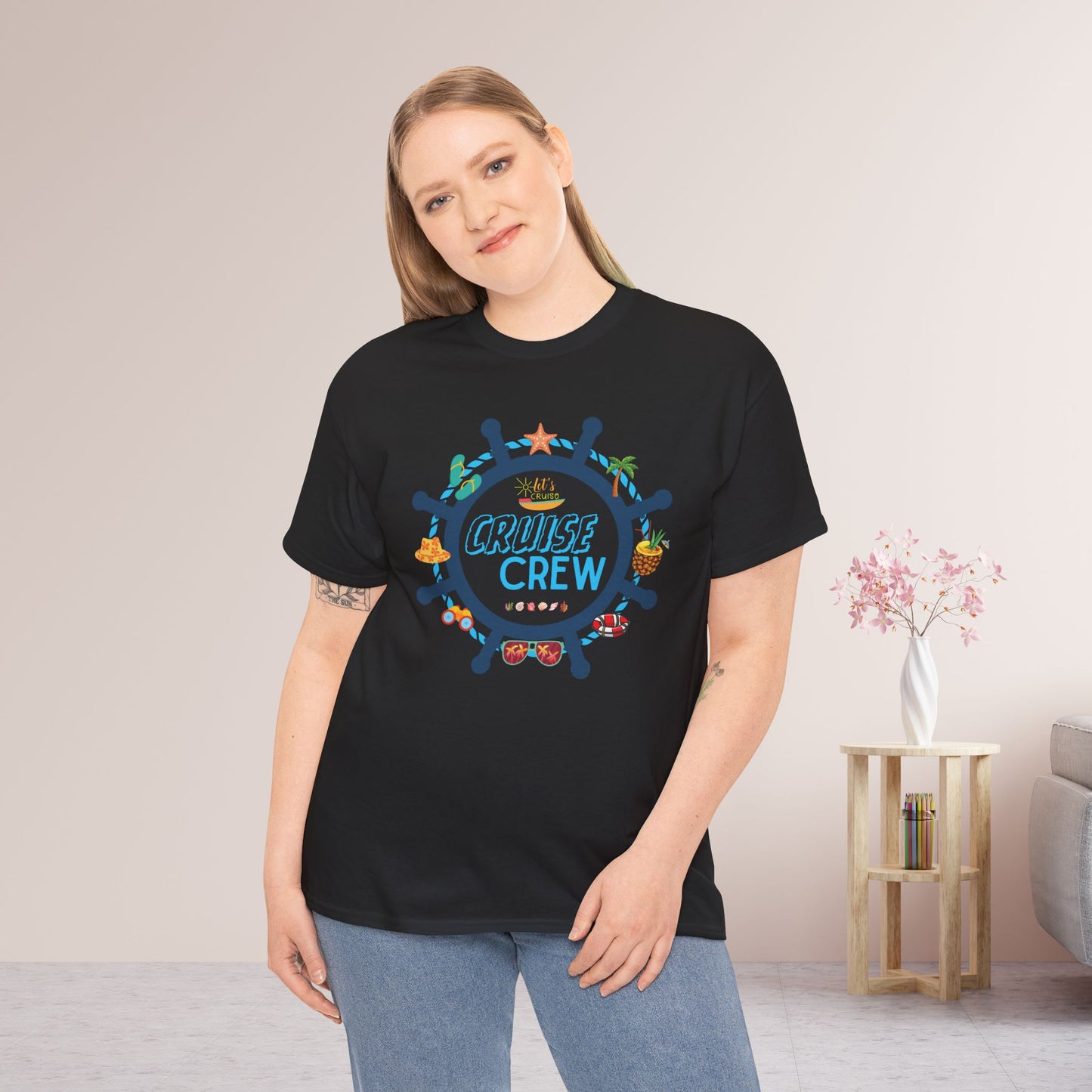 Matching Cruise Crew Shirt - Family Cruise Heavy Cotton Tee