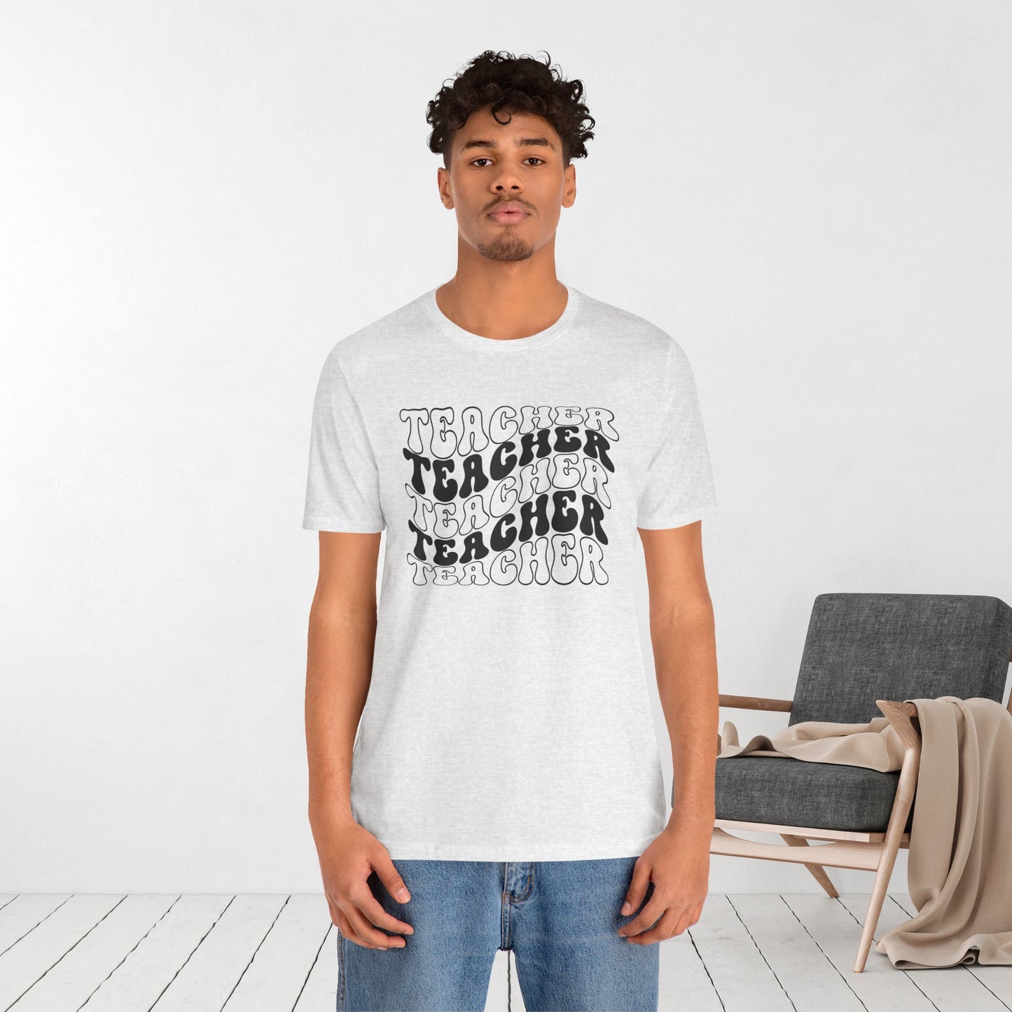 Trendy Groovy Teacher Soft Cotton Tee