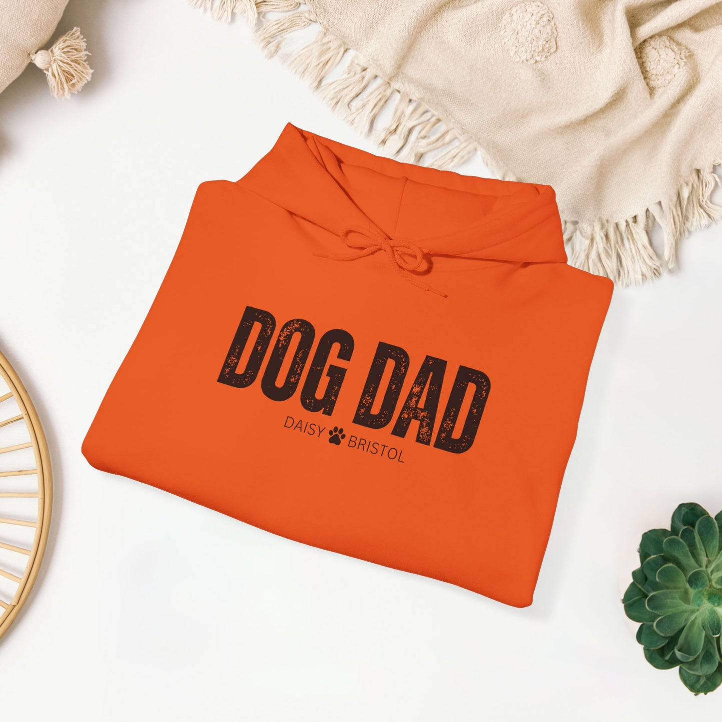 Custom Dog Dad Hoodie with Dogs Name - Personalized Gift for Dog Dad