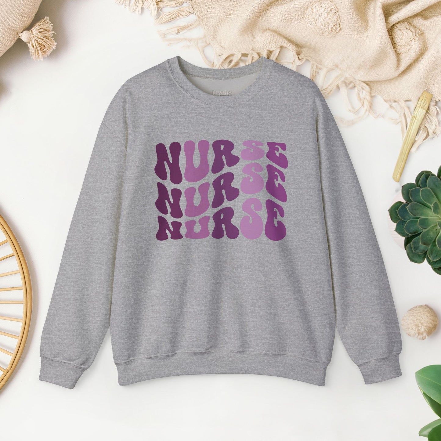 Groovy Purple Nurse Sweatshirt