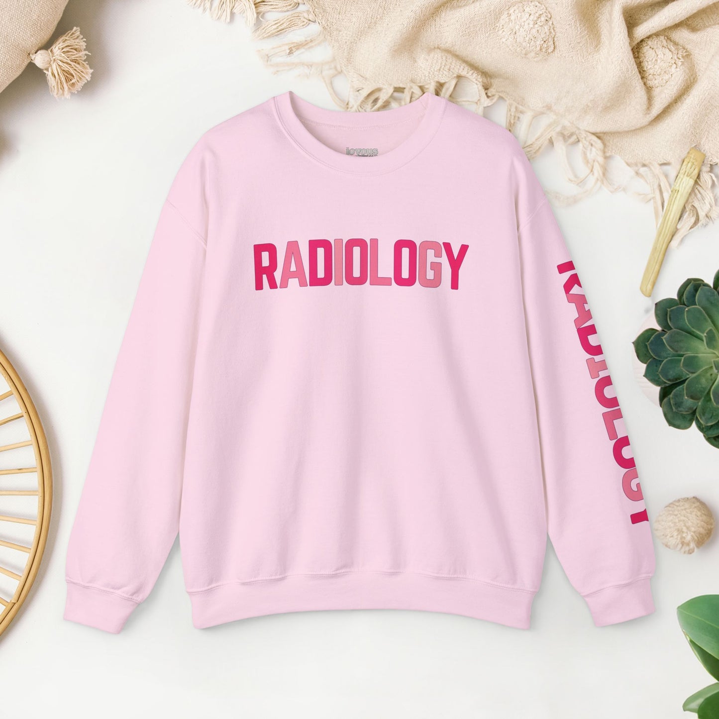 Trendy Pink Radiology Sweatshirt for RAD Technician