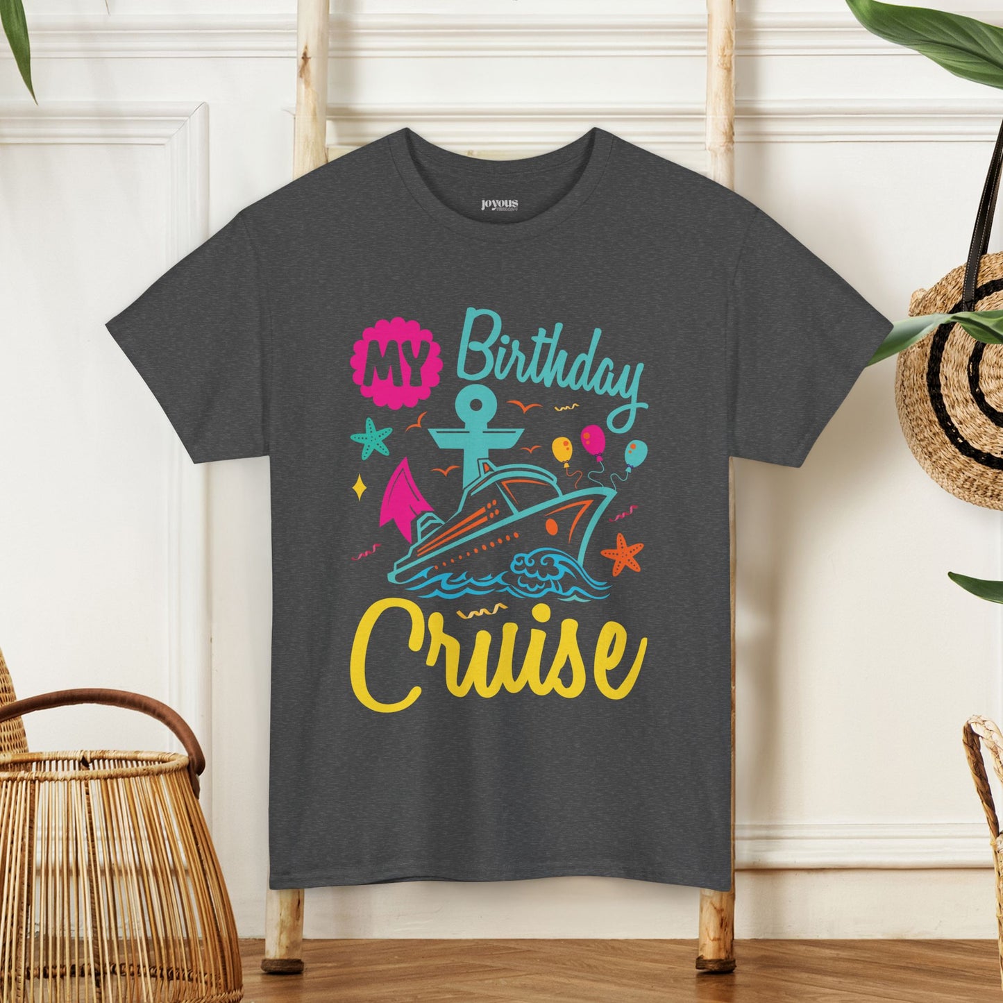 My Birthday Cruise Shirt - Family Cruise Vacation Heavy Cotton Tee