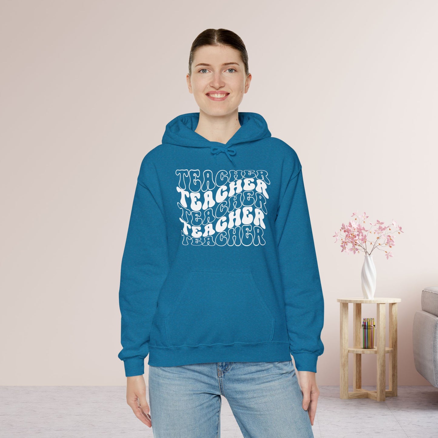 Groovy Unisex Teacher Hoodie for School Teachers