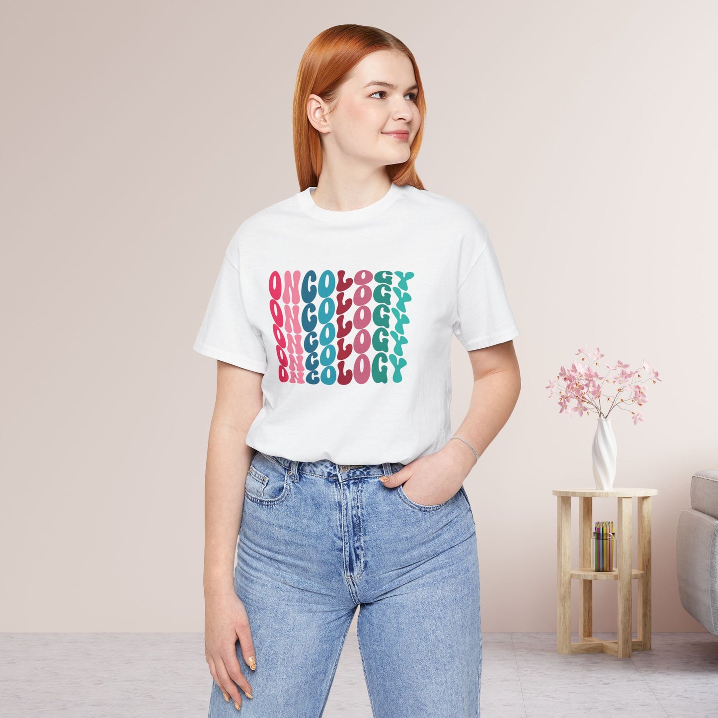 Colorful Groovy Oncology Soft Cotton Tee