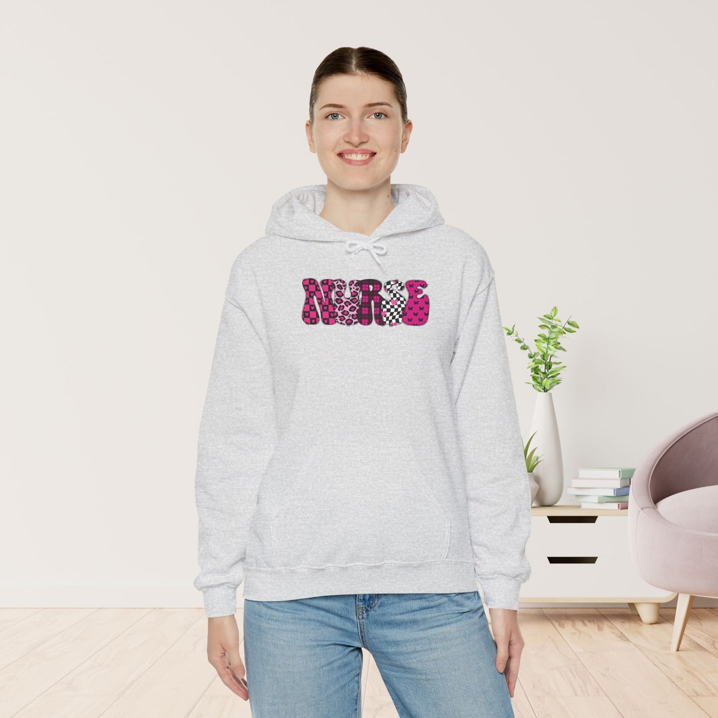 Groovy Font Nurse Hoodie - Registered Nurse Hoodie