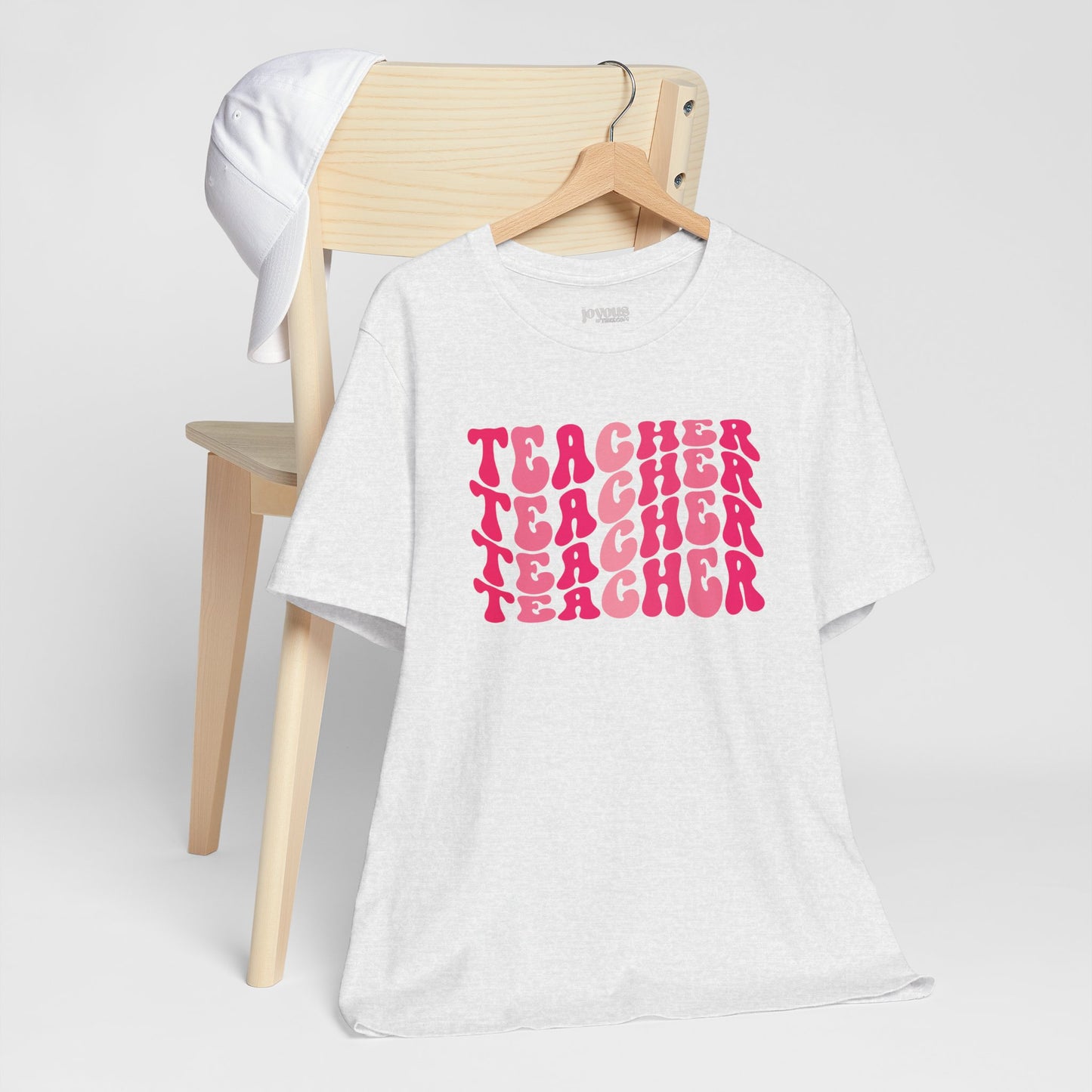 Groovy Pink Teacher Soft Cotton Tee for School Teachers