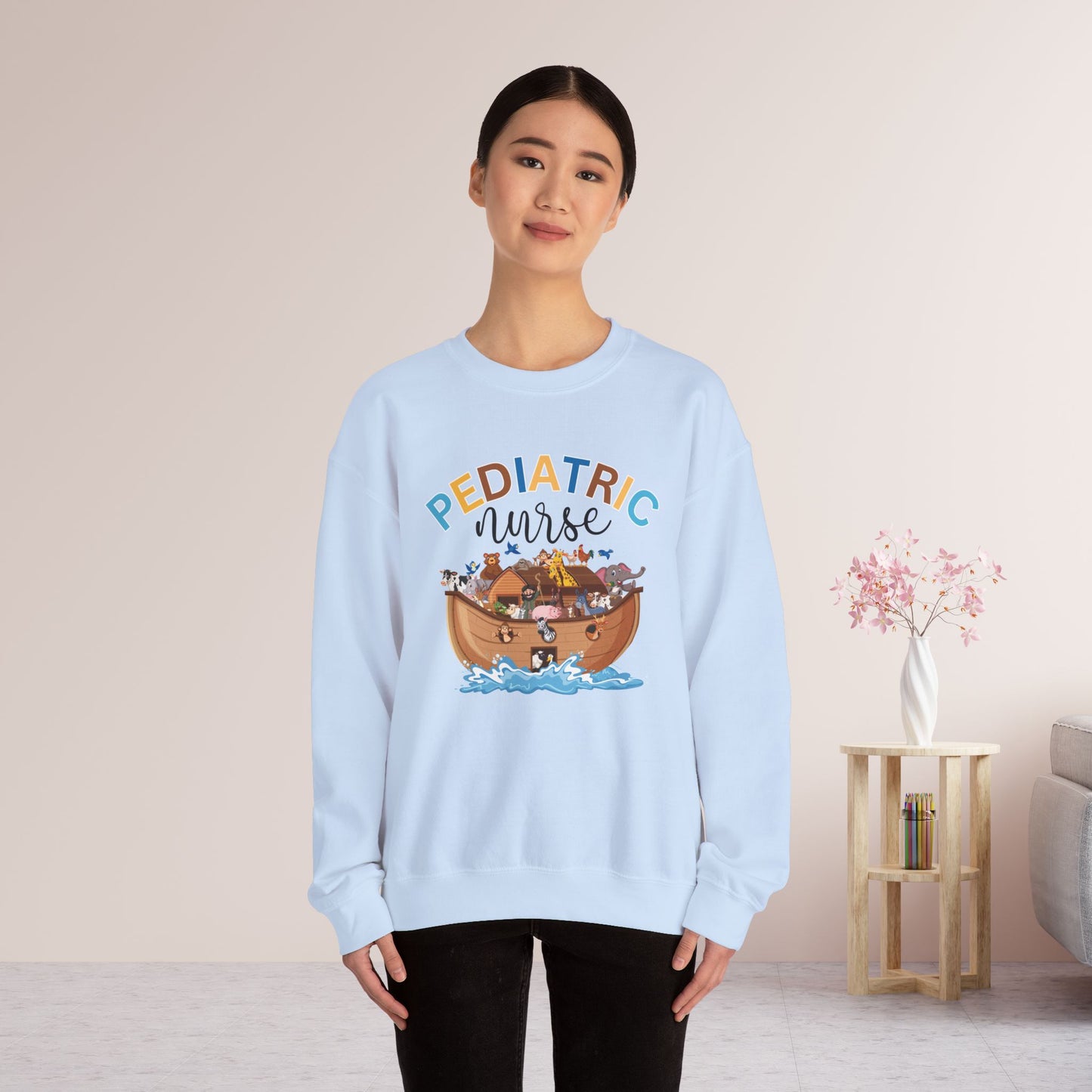 Noah's Ark Pediatric Nurse Sweatshirt