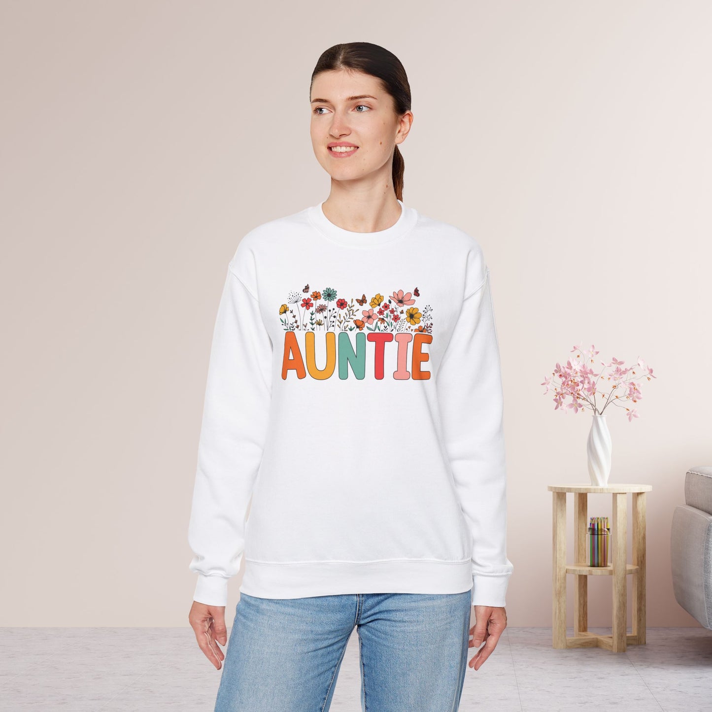 Spring Floral Auntie Sweatshirt