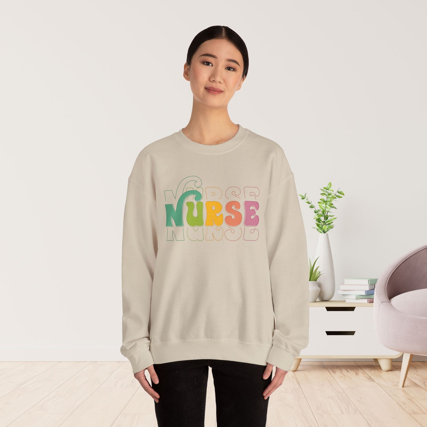 Groovy Retro Nurse Sweatshirt