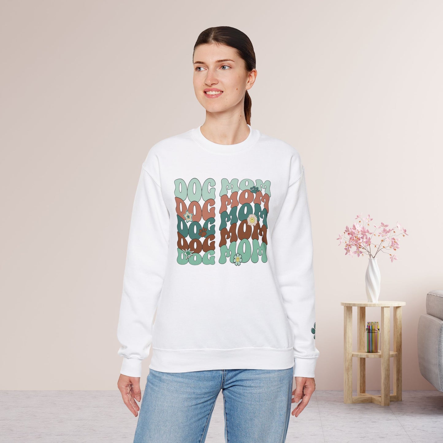 Groovy Dog Mom Sweatshirt - Groovy Dog Mom Crewneck