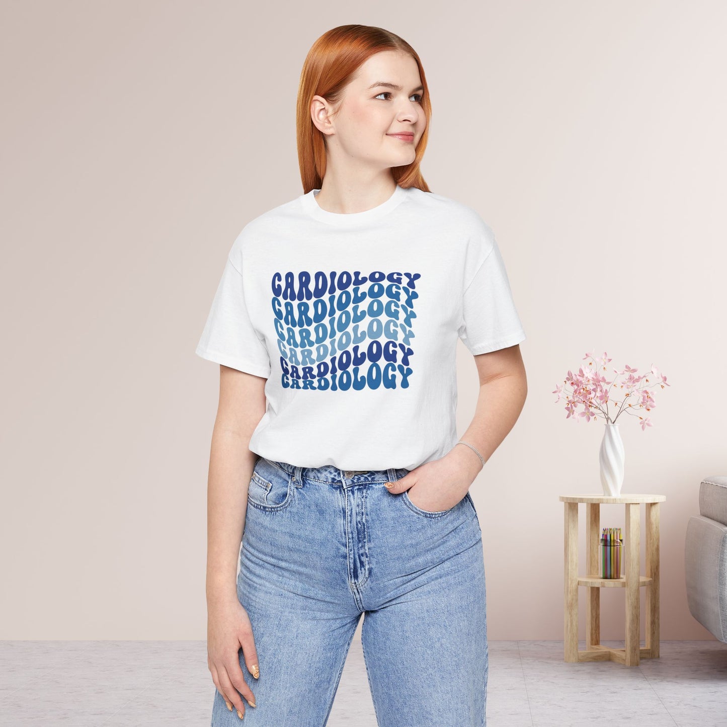 Groovy Blue Cardiology Shirt - Cardiac Nurse Soft Cotton Tee