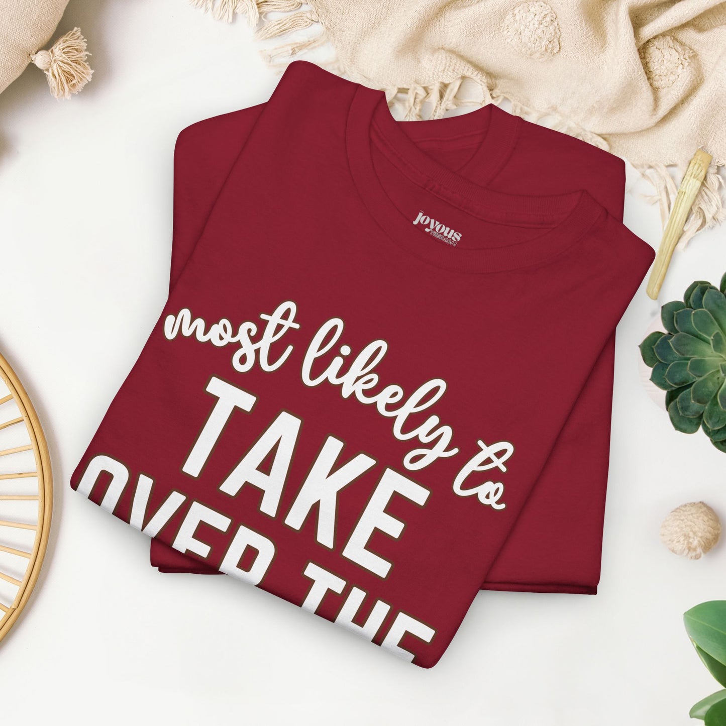 Funny Thanksgiving Shirt - Most Likely To Take Over the Kitchen Heavy Cotton Tee