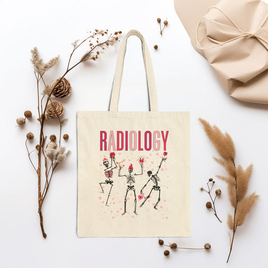 Valentine's Day Radiology Canvas Tote Bag - Best Radiology Gift