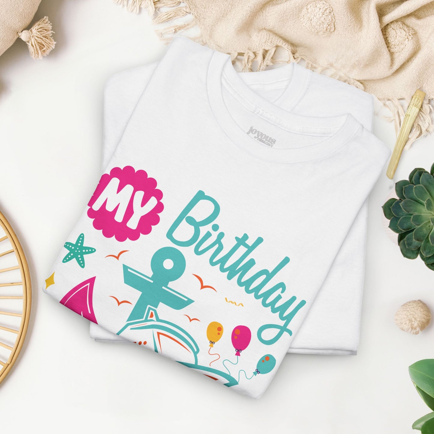 My Birthday Cruise Shirt - Family Cruise Vacation Heavy Cotton Tee