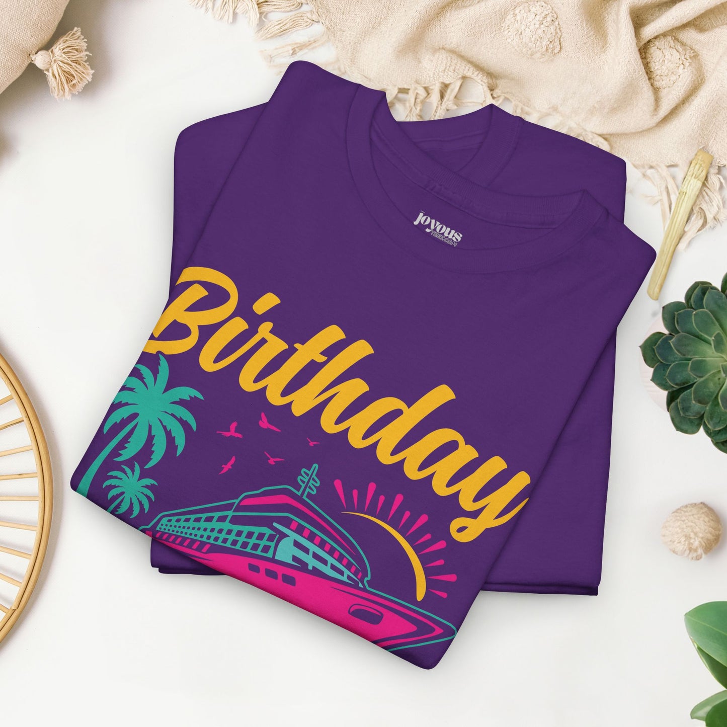 Birthday Cruise Squad Shirt - Family Cruise Vacation Heavy Cotton Tee