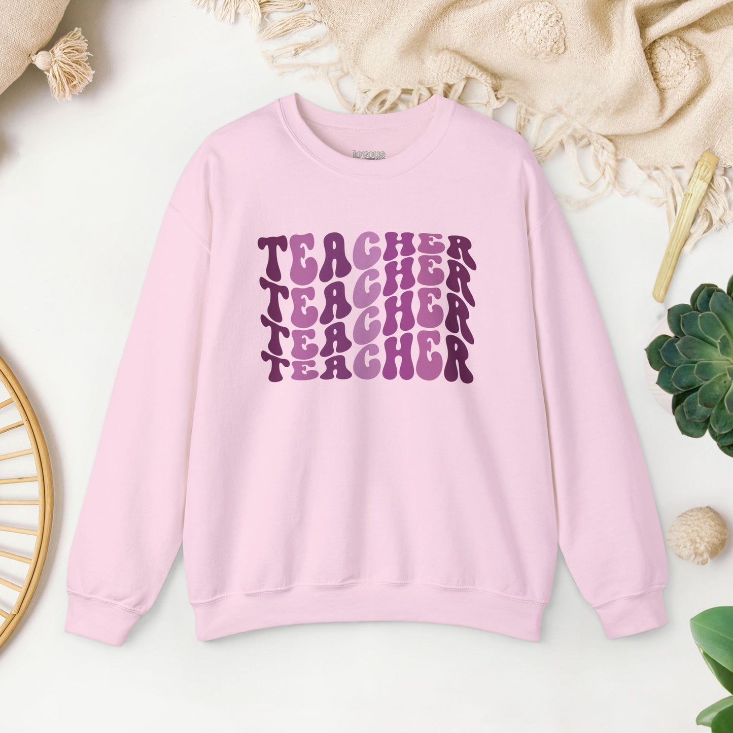 Groovy Purple Teacher Sweatshirt for School Teachers